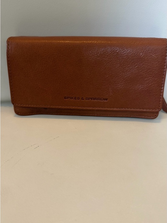 Spikes & Sparrow Handbags - SPIKES & SPARROW Cognac Brown Leather Snap Wallet